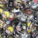 Naruto Acrylic DIY Toys featuring assorted chibi character charms