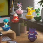 Pokemon PVC Row And Row tumbler ornaments featuring Pikachu and Eevee